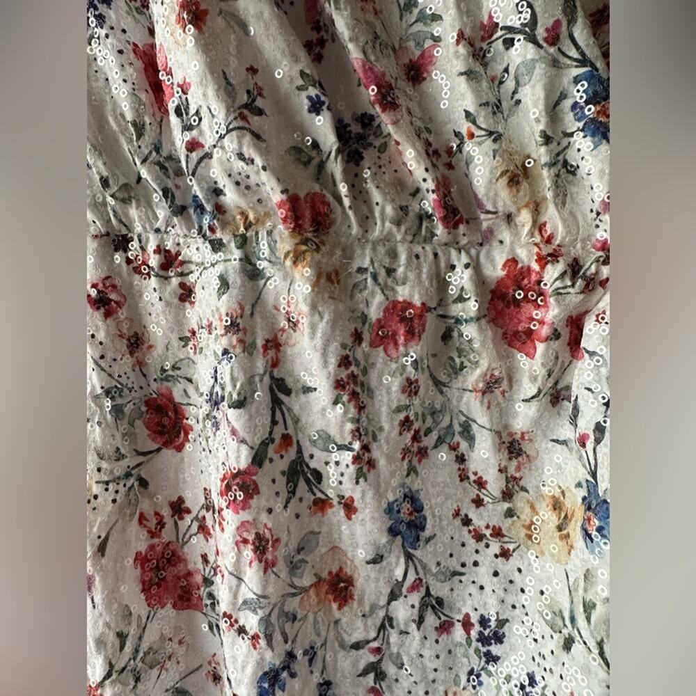 NWOT MAJORELLE Womens Carolina White Sparkly
Floral Mini Dress Size Small - Picture 5 of 6